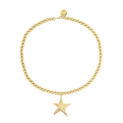 Eljae Women's Gold Gaia Star Beaded Necklace