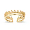 Elk & Bloom Women's 14k Dainty Gold Crown Stacking Ring In Gold