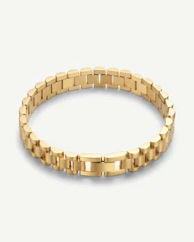 Elk & Bloom Women's 14k Gold Chunky Watch Chain Link Bracelet