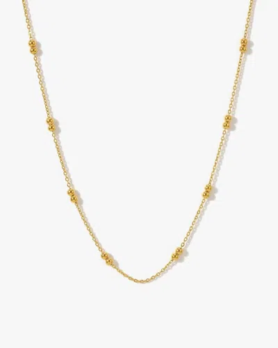 Elk & Bloom Women's 14k Gold Double Beaded Satellite Chain Necklace
