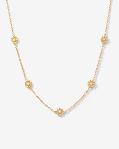 Elk & Bloom Women's 14k Gold Flower Choker Necklace