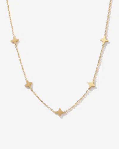 Elk & Bloom Women's 14k Gold Lucky Clover Choker Necklace