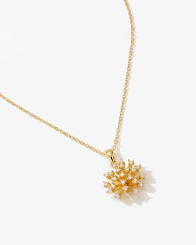 Elk & Bloom Women's 14k Gold Star Flower Pendant Necklace