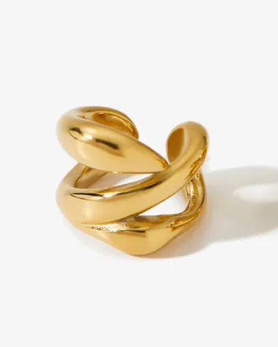Elk & Bloom Women's 14k Molten Gold Huggie Hoop Ear Cuff
