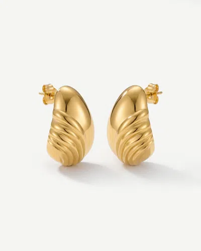 Elk & Bloom Women's Chubby Winged 14k Gold Drop Studs