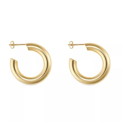Elk & Bloom Women's Chunky 14k Gold Hoop Earrings