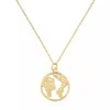 Elk & Bloom Women's Chunky Gold Globe Earth Necklace In Gold