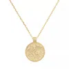 Elk & Bloom Women's Chunky Gold Leo Coin Necklace In Gold