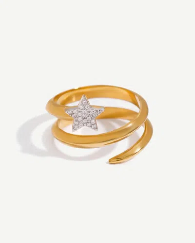 Elk & Bloom Women's Chunky Wrap 14k Gold Star Ring