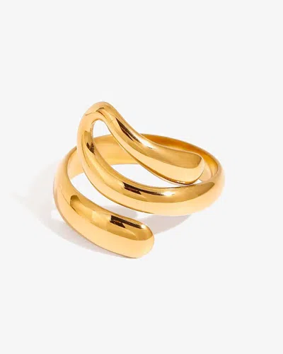 Elk & Bloom Women's Chunky Wrap Wave 14k Gold Ring