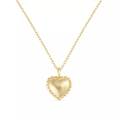 Elk & Bloom Women's Dainty Gold Heart Love Necklace