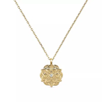 Elk & Bloom Women's Dainty Gold Lotus Flower Necklace
