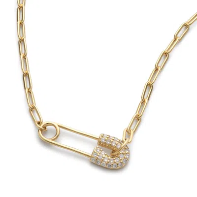 Elk & Bloom Women's Dainty Gold Safety Pin Choker