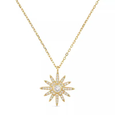 Elk & Bloom Women's Dainty Gold Star Sun Necklace