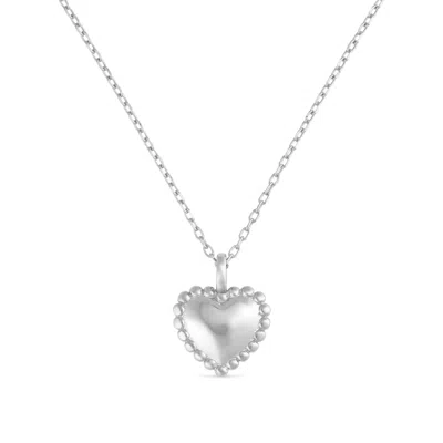 Elk & Bloom Women's Dainty Sterling Silver Heart Love Necklace