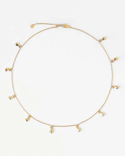 Elk & Bloom Women's Dream Drop Chunky Teardrop 14k Gold Choker Necklace