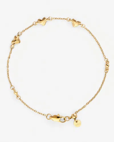 Elk & Bloom Women's Forever Hearts Triple Heart 14k Gold Bracelet