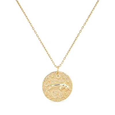 Elk & Bloom Women's Gold Bull Coin Necklace