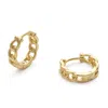 Elk & Bloom Women's Gold Chain Hoops In Gold