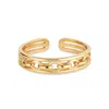 Elk & Bloom Women's Gold Chain Stacking Ring In Gold