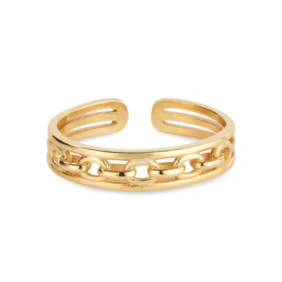 Elk & Bloom Women's Gold Chain Stacking Ring