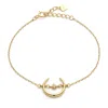 Elk & Bloom Women's Gold Crescent Moon & Star Bracelet In Gold