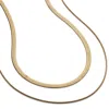 Elk & Bloom Women's Gold Double Snake Chain Choker In Gold