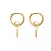 Elk & Bloom Women's Gold Key Hoop Earrings In Gold