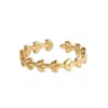 Elk & Bloom Women's Gold Promise Leaf Stacking Ring In Gold