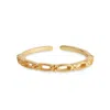 Elk & Bloom Women's Gold Promise Link Stacking Ring In Gold