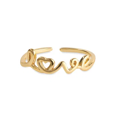 Elk & Bloom Women's Gold Promise Love Stacking Ring