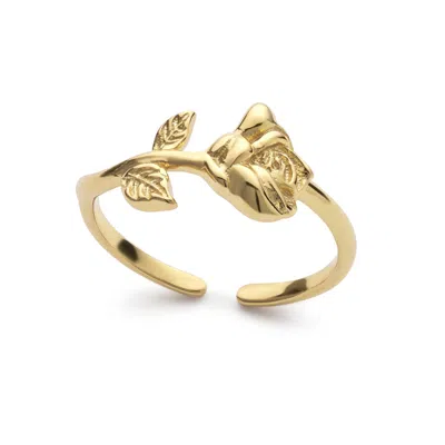 Elk & Bloom Women's Gold Rose Band Ring