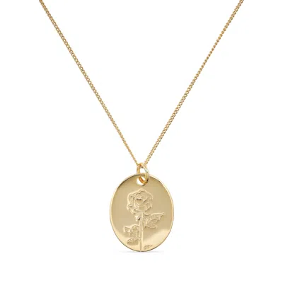 Elk & Bloom Women's Gold Rose Flower Necklace