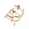 Elk & Bloom Women's Gold / Rose Gold Thick Gold Statement Leaf Ring In Gold