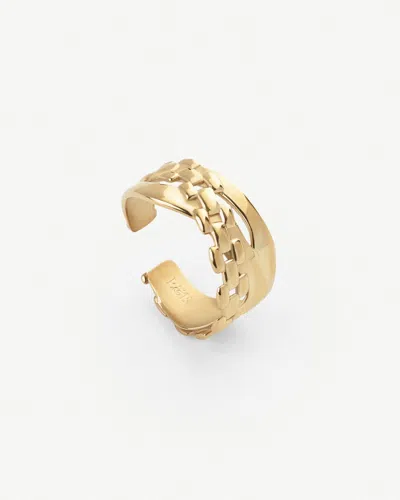 Elk & Bloom Women's Molten Moment Chunky Abstract 14k Gold Chain Ring