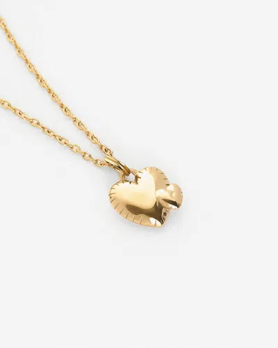 Elk & Bloom Women's Mummy & Baby Double Hearts 14k Gold Pendant Necklace