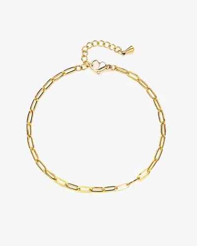 Elk & Bloom Women's Paperclip Chain 14k Gold Link Bracelet