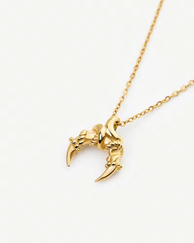 Elk & Bloom Women's Roped Moment Twisted Horn 14k Gold Pendant Necklace