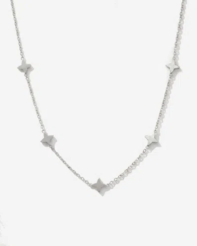 Elk & Bloom Women's Silver Lucky Clover Choker Necklace