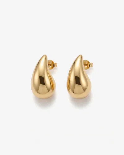 Elk & Bloom Women's Small Chubby 14k Gold Teardrop Drop Studs