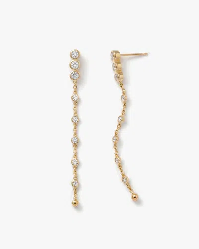 Elk & Bloom Women's Solitaire 14k Gold Droplet Stud Earrings
