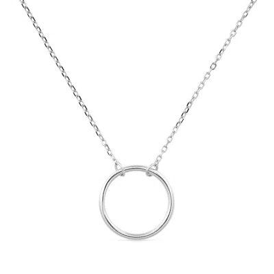Elk & Bloom Women's Sterling Silver Circle Necklace
