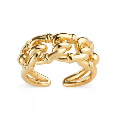 Elk & Bloom Women's Thick Gold Chain Link Ring