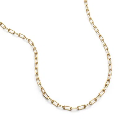 Elk & Bloom Women's Thin Paperclip Gold Chain Necklace