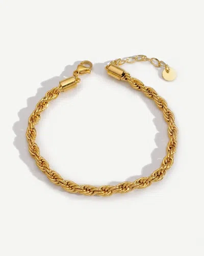 Elk & Bloom Women's Twisted Rope Chain 14k Gold Bracelet