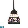 Elk Lighting Mix-n-match 1-light Pendant In Tiffany Bronze In Bronze