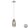Elk Lighting Twister 1 Light Pendant In Polished Chrome In Chrome