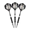 Elkadart Lone Wolf Soft Tip Darts Silver With Black Knurling, 14 G