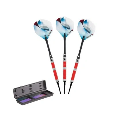 Elkadart Razor Tungsten 10 Piece Dart Set In Red