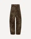 Ella Leopard-print Barrel Trousers In Multi